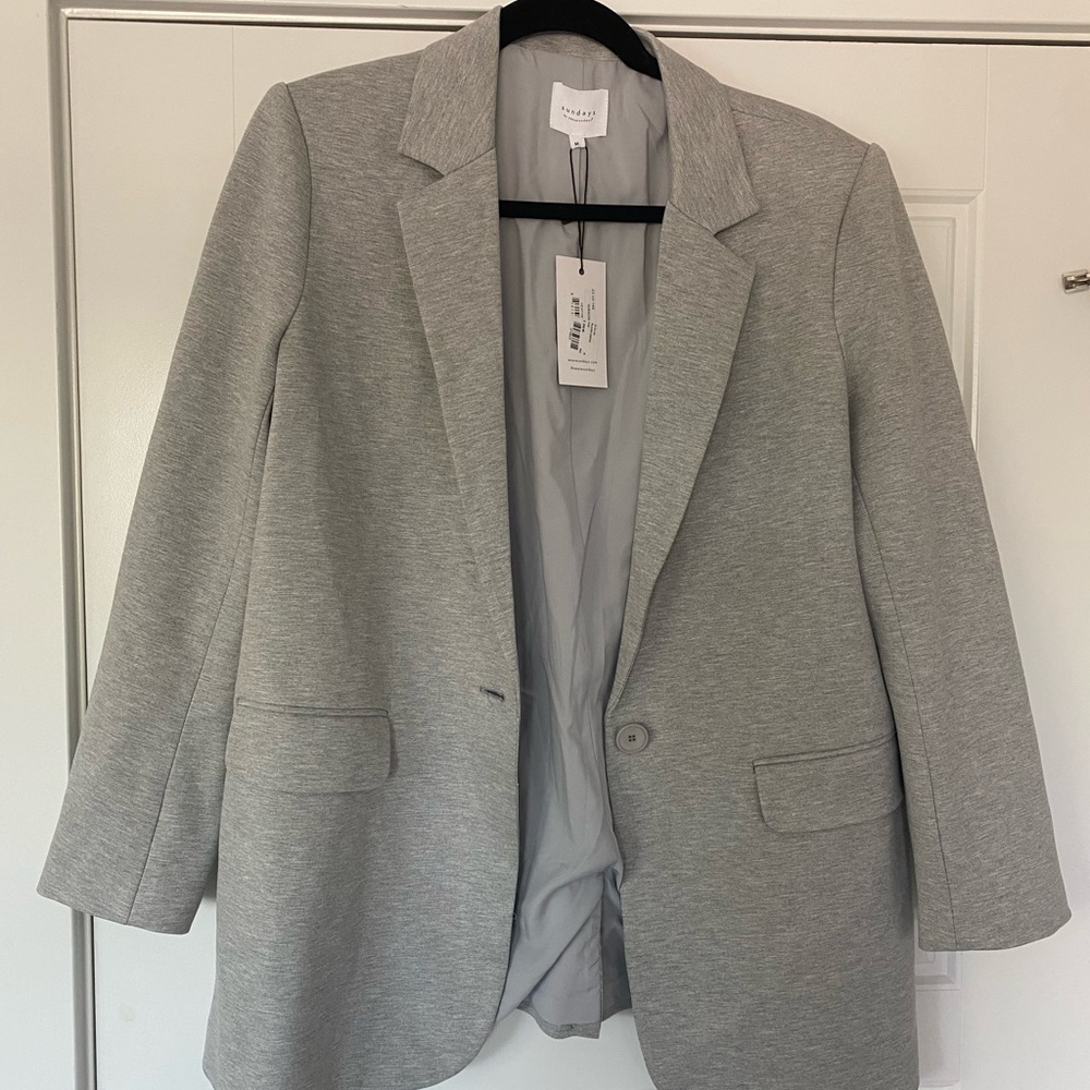 Sundays Gibson Blazer Heather Grey Size Medium